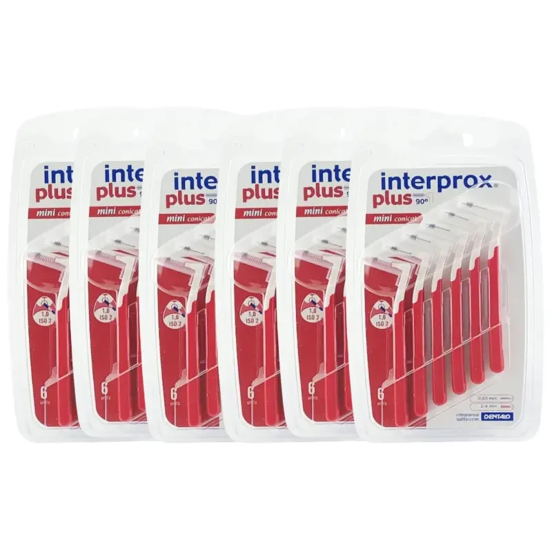 6x INTERPROX PLUS MINI CONICAL 1,0mm - szczoteczki międzyzębowe 6 szt.