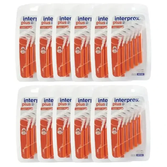 12x INTERPROX PLUS SUPER MICRO 0,9mm - szczoteczki międzyzębowe 6 szt.