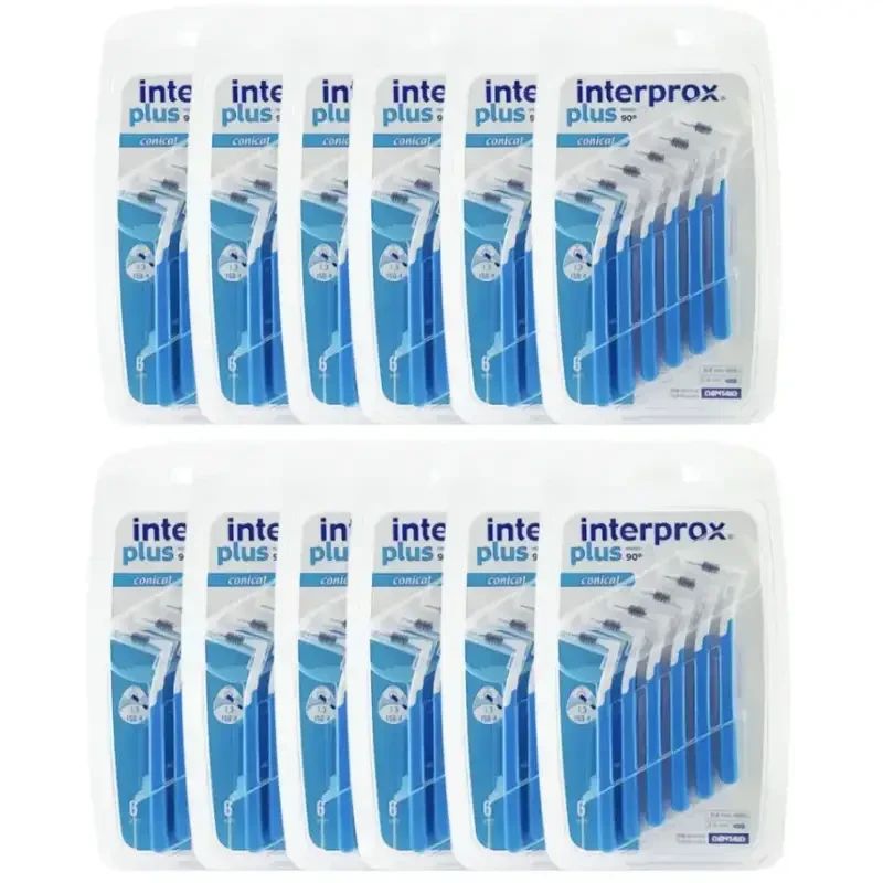 12x INTERPROX PLUS CONICAL 1,7mm - szczoteczki międzyzębowe 6 szt.