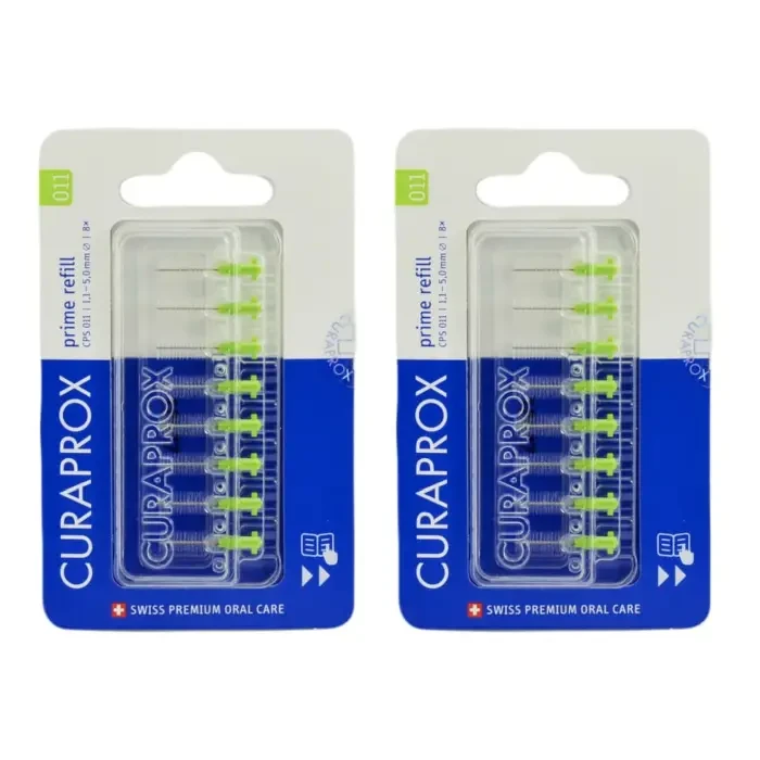 2x CURAPROX CPS 011 PRIME 8 sztuk - szczoteczki międzyzębowe zielone