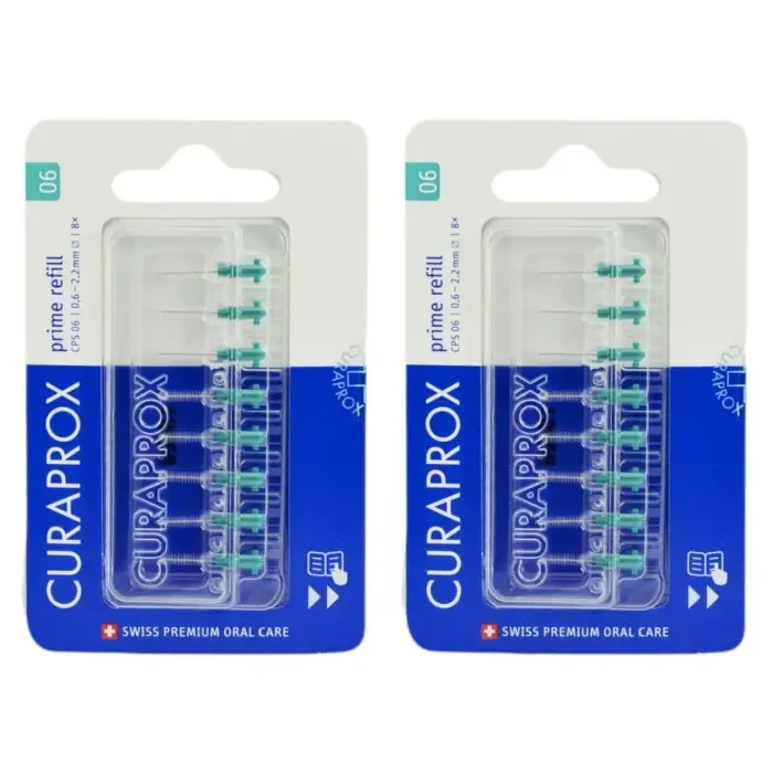 2x CURAPROX CPS 06 PRIME 8 sztuk - szczoteczki międzyzębowe turkusowe