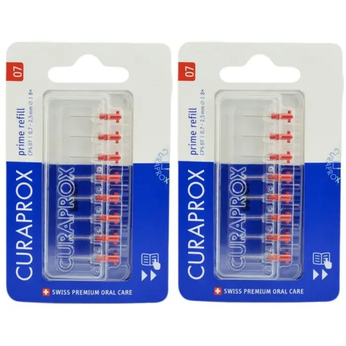 2x CURAPROX CPS 07 PRIME 8 sztuk - szczoteczki międzyzębowe czerwone