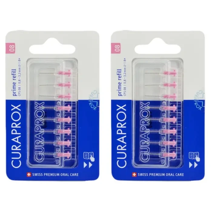 2x CURAPROX CPS 08 PRIME 8 sztuk - szczoteczki międzyzębowe różowe