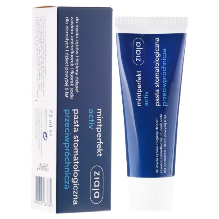 ZIAJA MINTPERFEKT ACTIV - stomatologiczna pasta przeciwpróchnicza 75ml