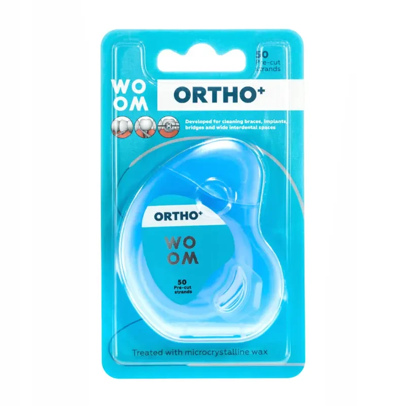 WOOM ORTHO+ - ortodontyczna nić dentystyczna 50 odcinków
