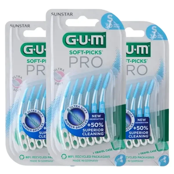 3x GUM Soft Picks PRO Small - elastyczne wykałaczki 30 szt.