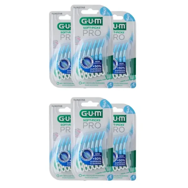 6x GUM Soft Picks PRO Small - elastyczne wykałaczki 30 szt.