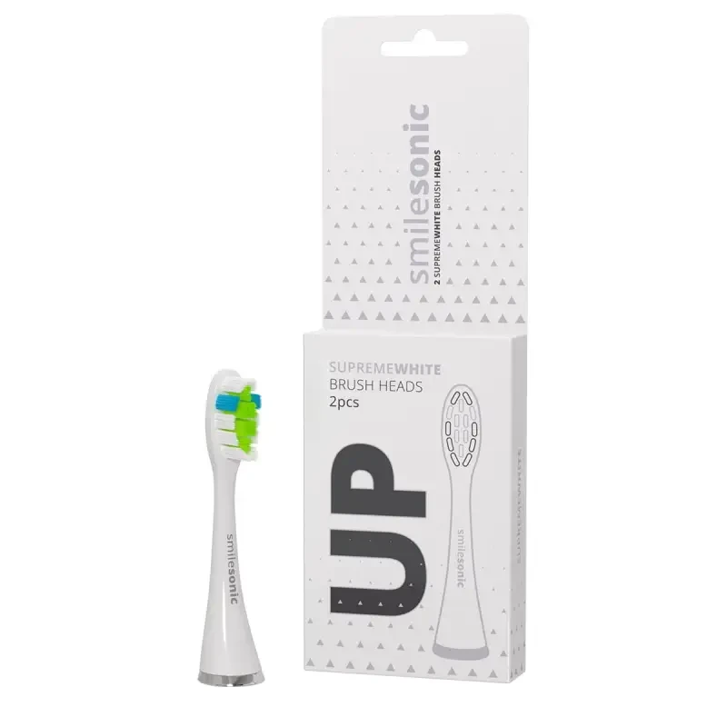 SMILESONIC SUPREME WHITE - intensywnie wybielające końcówki do szczoteczki sonicznej białe 2szt.