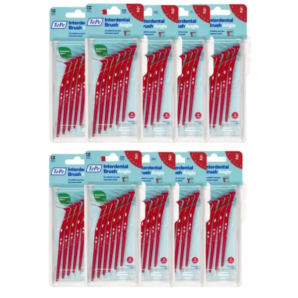 10x TePe Angle szczoteczki międzyzębowe - czerwone 0,5mm 6 szt.
