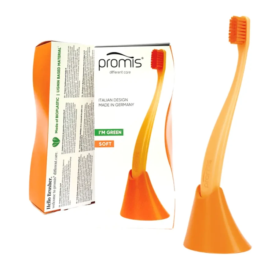 COMBO PACK - szczoteczka do zębów + stojak pomarańczowa