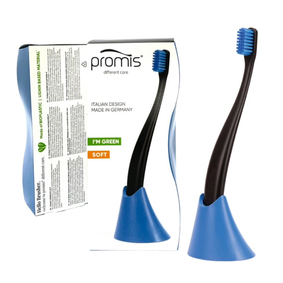 COMBO PACK - szczoteczka do zębów + stojak czarna