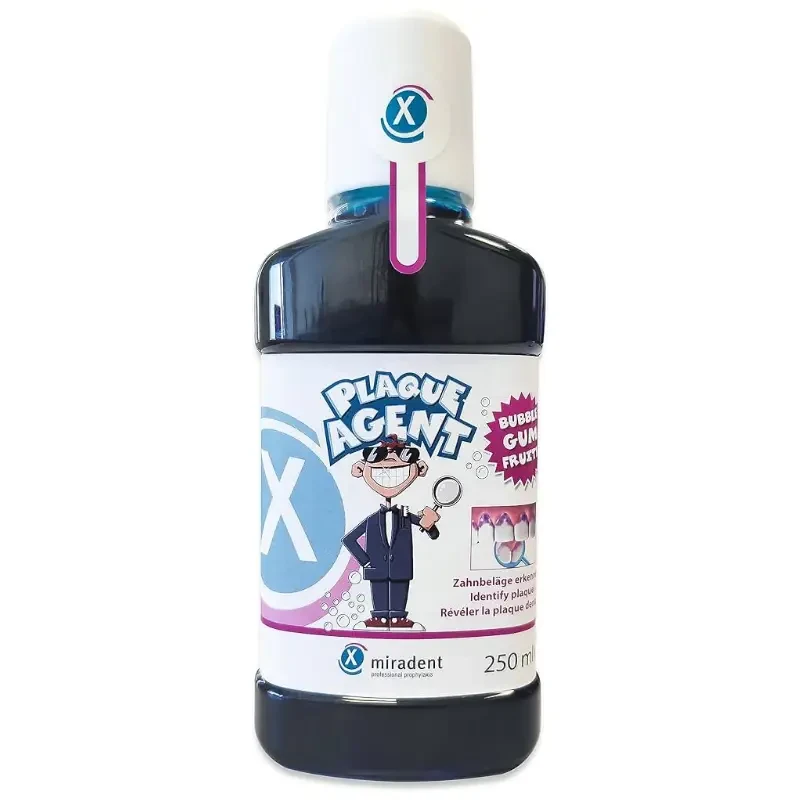 MIRADENT PLAQUE AGENT - płyn wybarwiający płytkę nazębną 250ml