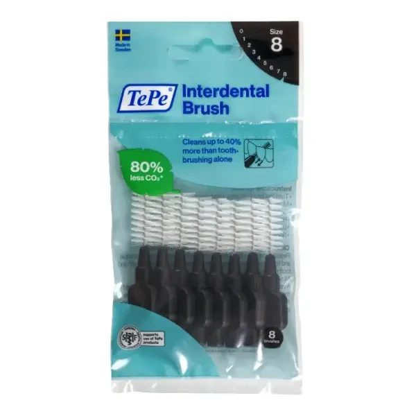 TePe szczoteczki międzyzębowe - czarne 1,5mm 8 szt.