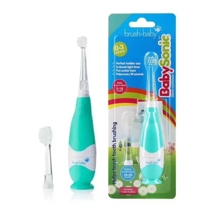 BRUSH-BABY BABYSONIC - szczoteczka soniczna dla dzieci 0-3 lat MORSKA