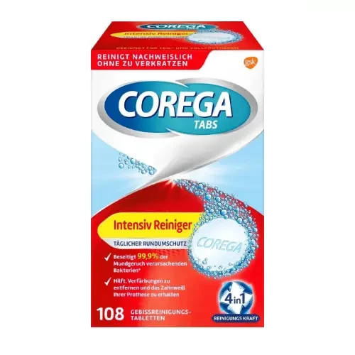 COREGA INTENSIVE - tabletki do czyszczenia protez zębowych 108szt.
