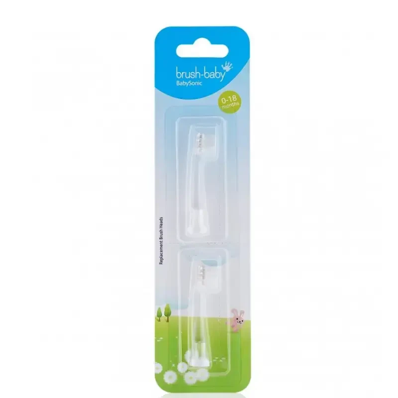 BRUSH-BABY końcówki do szczoteczki sonicznej BABYSONIC 0-18 miesięcy 2 szt.