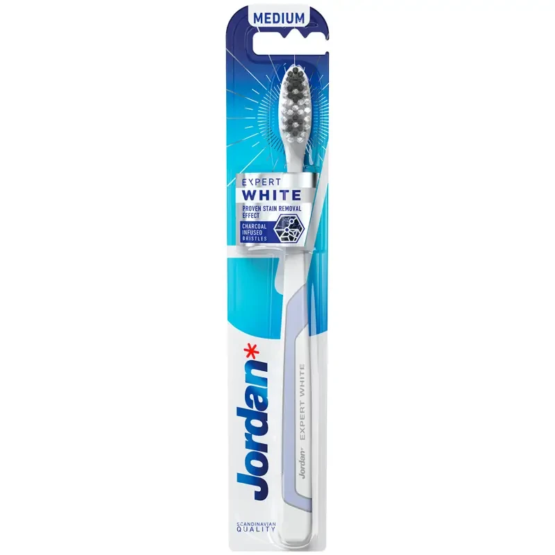 JORDAN EXPERT WHITE MEDIUM - szczoteczka manualna średnia