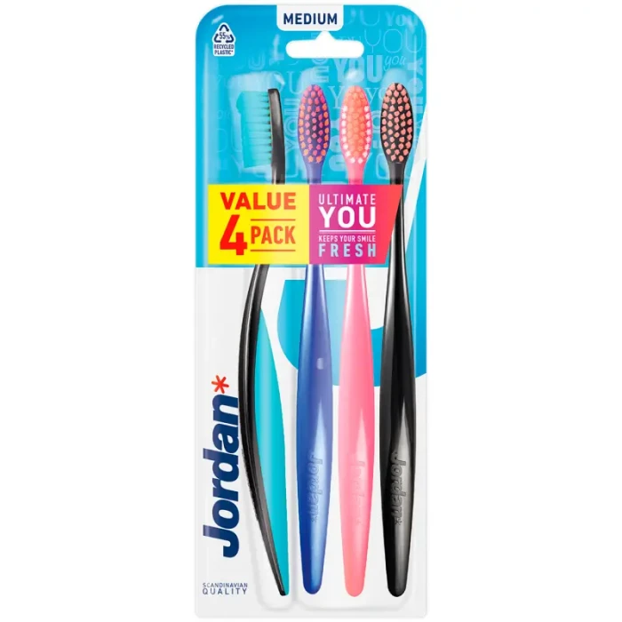 JORDAN ULTIMATE YOU MEDIUM - szczoteczka manualna średnia 4szt.