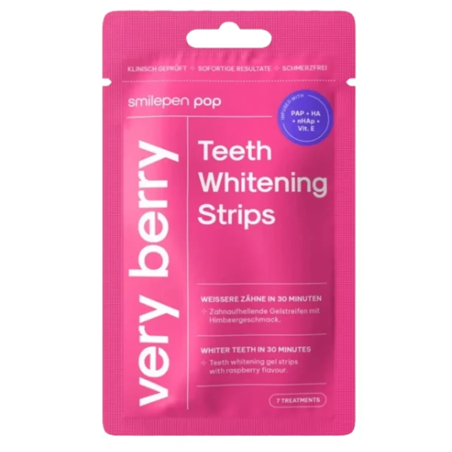 SMILEPEN POP VERY BERRY - zestaw pasków wybielających zęby 7x2 szt.
