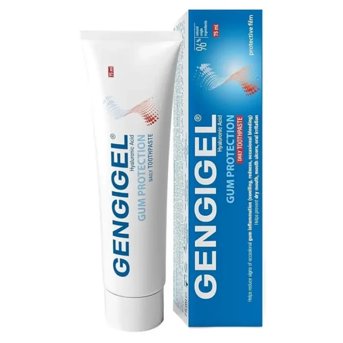 GENGIGEL GUM PROTECTION - pasta do zębów z kwasem hialuronowym na stany zapalne dziąseł 75ml