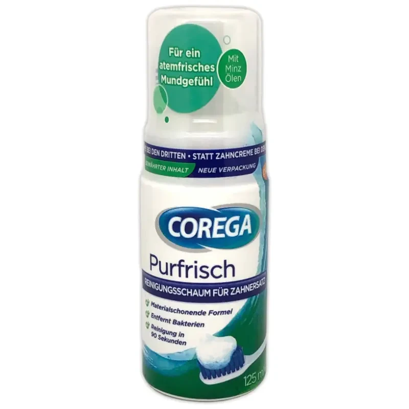 COREGA PURFRISH FOAM - pianka do czyszczenia protez zębowych 125ml