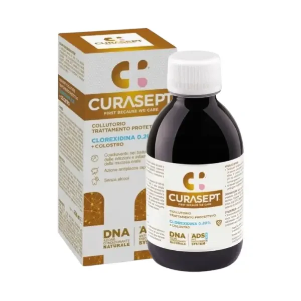 CURASEPT ADS 220 COLOSTRUM - płyn do płukania z chlorheksydyną 0,2% 200ml