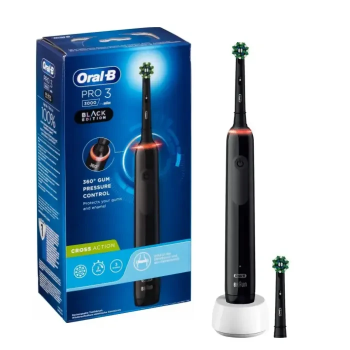 ORAL-B PRO 3 3000 CROSS ACTION BLACK EDITION - szczoteczka elektryczna czarna