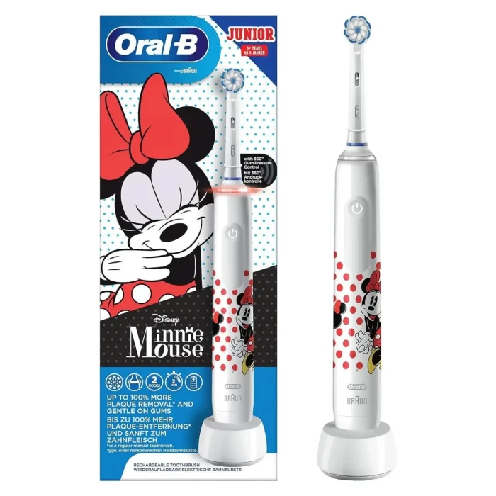 ORAL-B PRO 3 JUNIOR MINNIE MOUSE - szczoteczka elektryczna dla dzieci +6 lat myszka