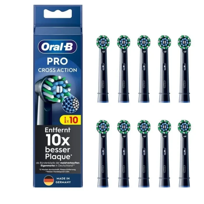 ORAL-B EB50BRX-10 PRO CROSS ACTION BLACK - końcówki do szczoteczki elektrycznej CZARNE 10szt.