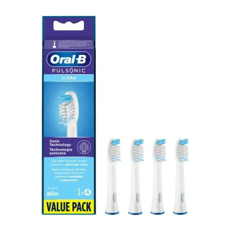 ORAL-B SR32C-4 PULSONIC CLEAN - końcówki do szczoteczki sonicznej ORAL-B PULSONIC 4szt.