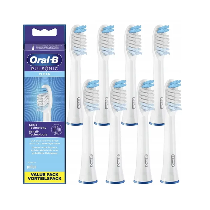 ORAL-B SR32C-8 PULSONIC CLEAN - końcówki do szczoteczki sonicznej ORAL-B PULSONIC 8szt.