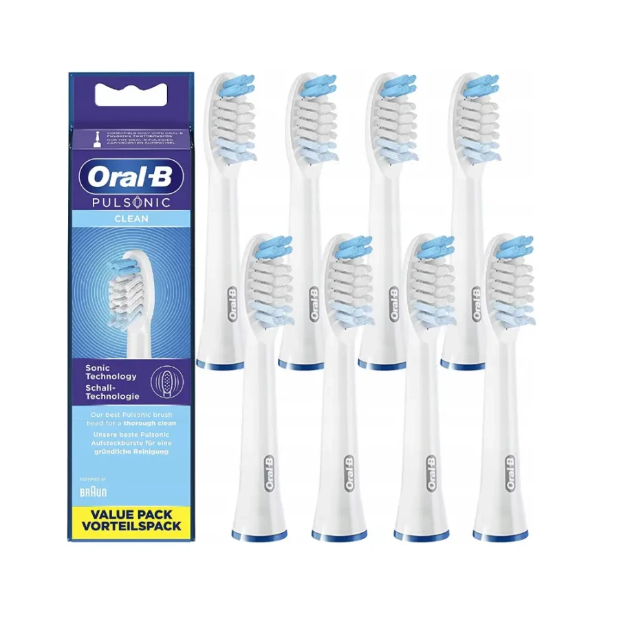 ORAL-B SR32C-8 PULSONIC CLEAN - końcówki do szczoteczki sonicznej ORAL-B PULSONIC 8szt.