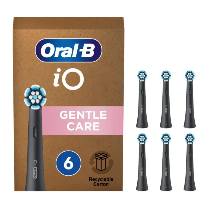 ORAL-B iO GENTLE CARE - końcówki do szczoteczki elektrycznej czarne 6 szt.