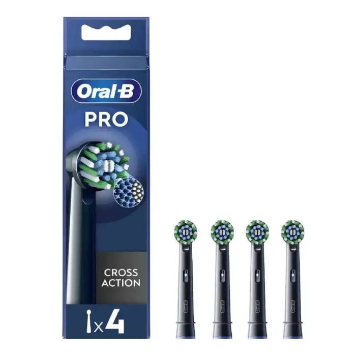 ORAL-B EB50BRX-4 PRO Cross Action Black - końcówki do szczoteczki elektrycznej czarne 4szt.