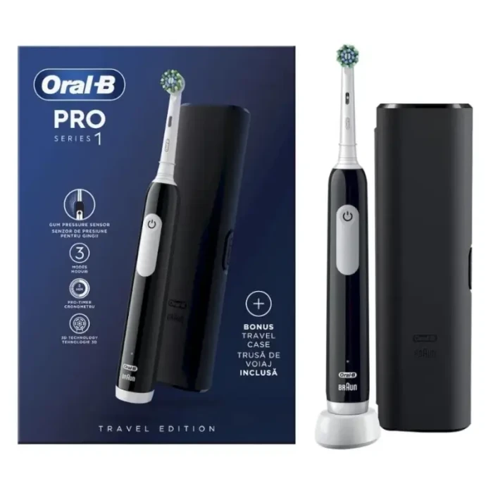 ORAL-B PRO Series 1 Black - szczoteczka elektryczna do zębów czarna