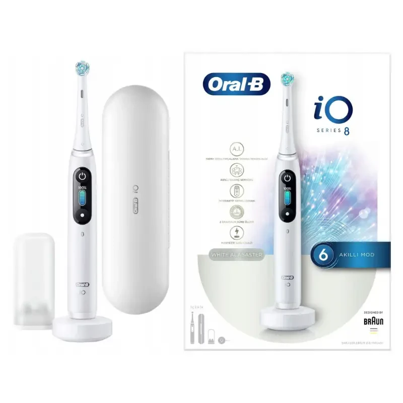 ORAL-B iO SERIES 8 WHITE ALABASTER LIMITED EDITION - szczoteczka elektryczna biała