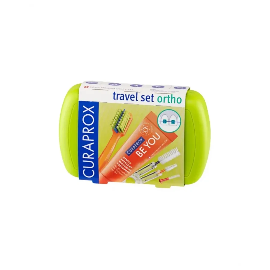 CURAPROX Be You Travel Set Ortho - podróżny zestaw ortodontyczny zielony