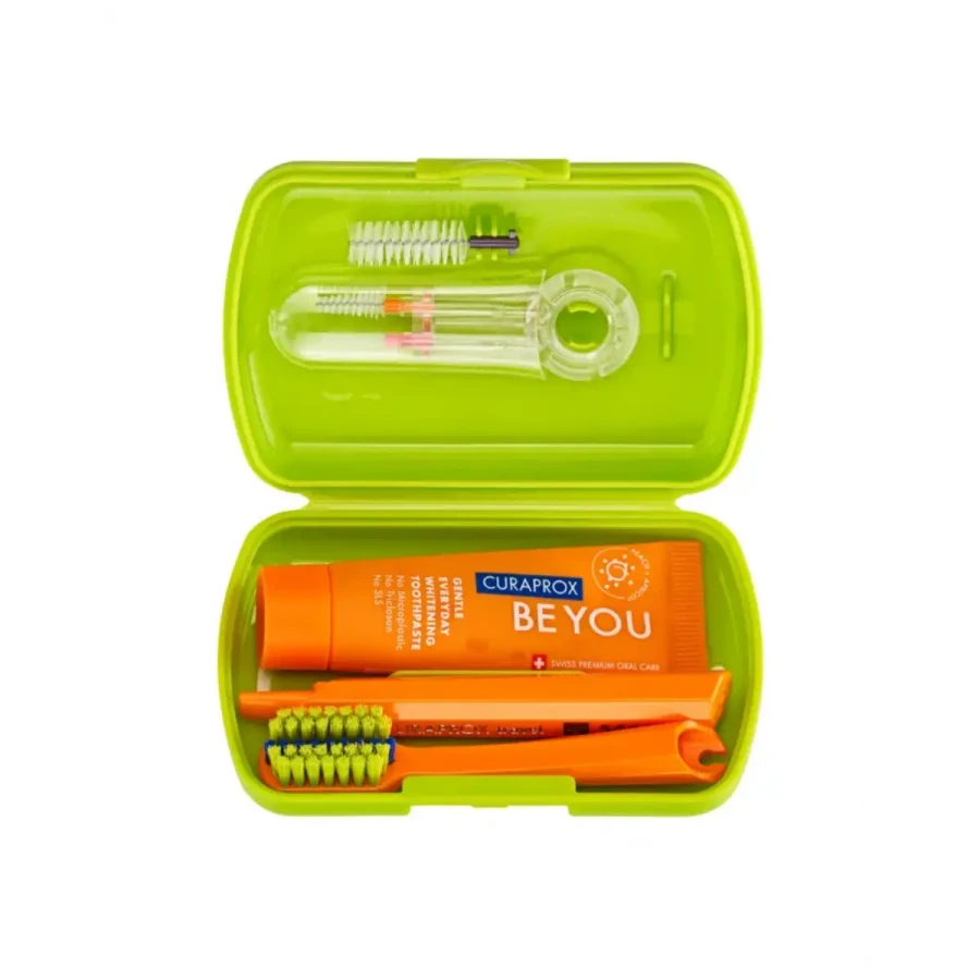 CURAPROX Be You Travel Set Ortho - podróżny zestaw ortodontyczny zielony