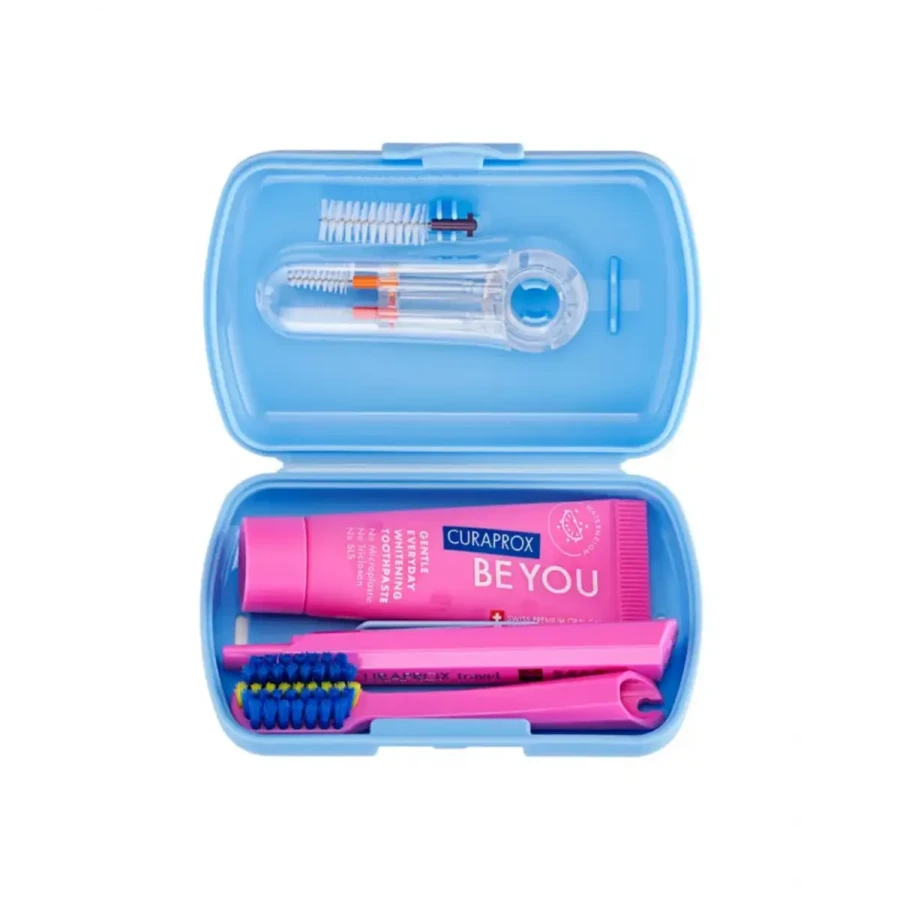 CURAPROX Be You Travel Set Ortho - podróżny zestaw ortodontyczny niebieski