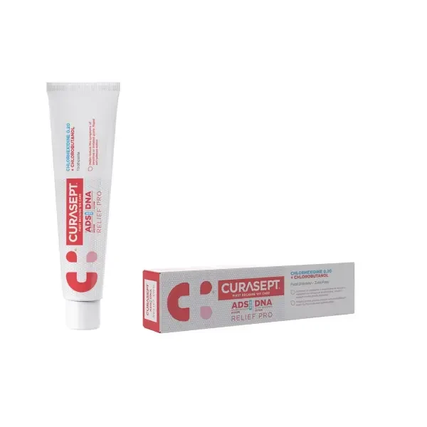 CURASEPT ADS DNA RELIEF PRO - pasta z chlorheksydyną i chlorobutanolem 75ml