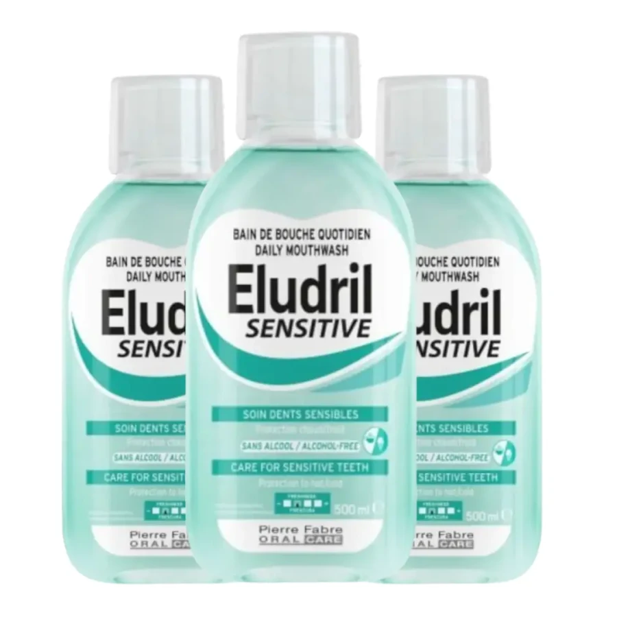3x Eludril Sensitive płyn na nadwrażliwość 500ml