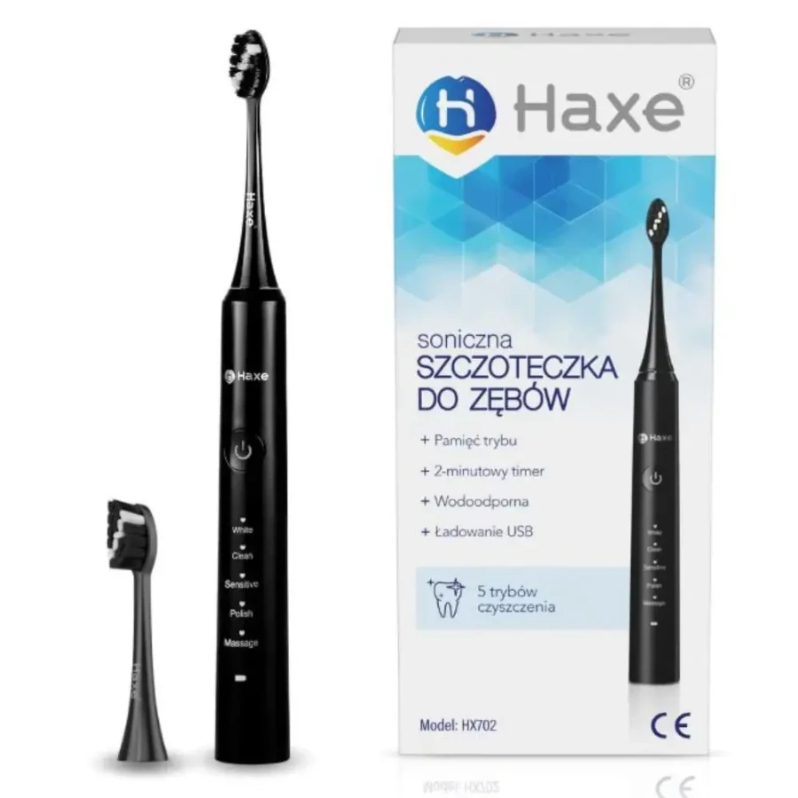 HAXE - soniczna szczoteczka do zębów czarna