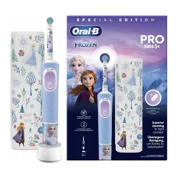 ORAL-B Vitality PRO KIDS 3+ FROZEN - szczoteczka elektryczna dla dzieci KRAINA LODU + etui