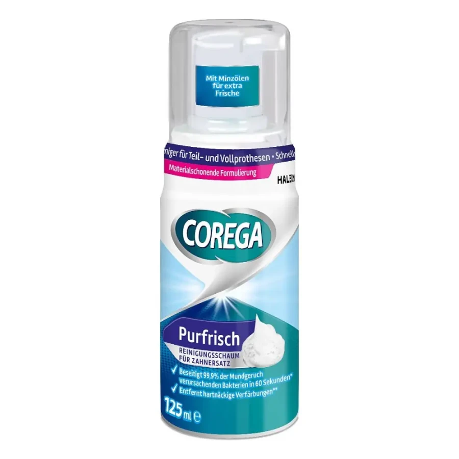 COREGA - pianka do czyszczenia protez zębowych mocna 125ml