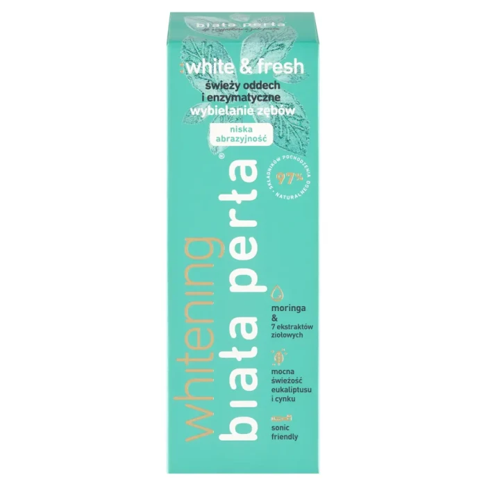 BIAŁA PERŁA WHITE & FRESH MORINGA - ziołowa pasta do zębów 75ml