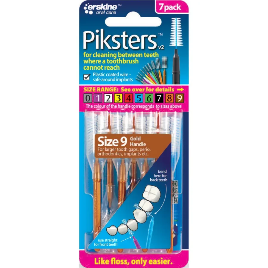 PIKSTERS REGULAR - szczoteczki międzyzębowe brązowe rozmiar 9 7szt.