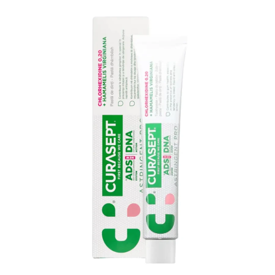 CURASEPT ADS DNA ASTRINGENT PRO - pasta z chlorheksydyną i oczarem wirginijskim 75ml