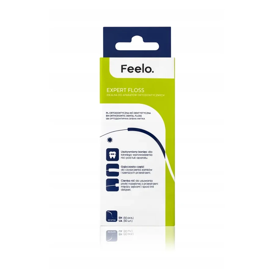 Feelo Expert Floss – nić dentystyczna idealna przy aparatach ortodontycznych 50 odcinków