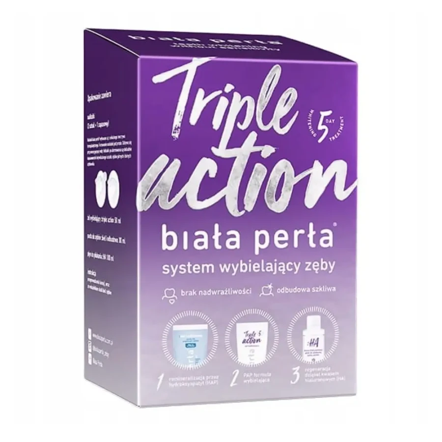 Biała Perła Triple Action - system do wybielania zębów 5 dni