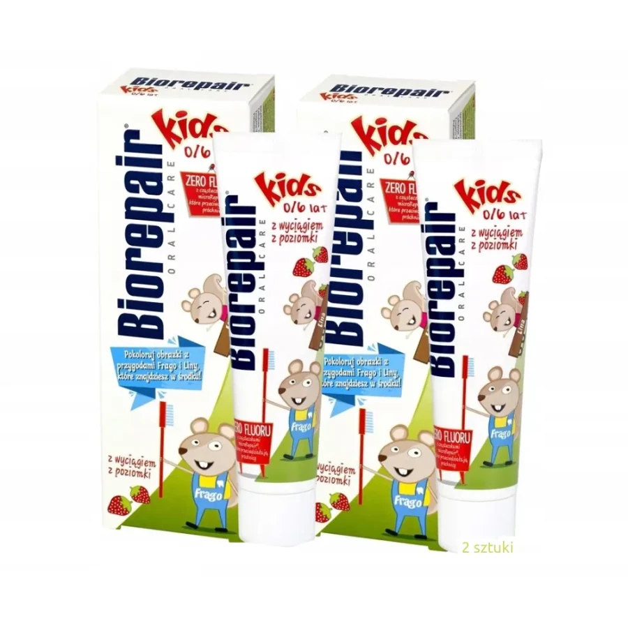 Biorepair Kids - pasta dla dzieci bez fluoru smak poziomka